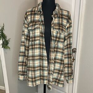 Kori Plaid Jacket - Brown and Cream